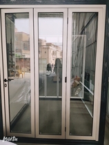 Custom aluminum alloy folding door Balcony Kitchen car wash shop Terrace Courtyard Invisible door Bathroom glass door
