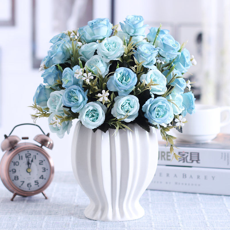 Light European - style key-2 luxury furnishing articles example room decorations ceramic vase simulation flower art for the living room table decoration