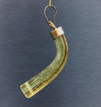 Gao Gu Liuli R8843IB4-Afghanistan Millennium Old Liuli Silver pendant 4 1cm4 4g