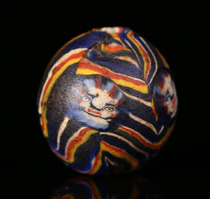 Ancient beads R8825KB-Ancient method of making Phoenician noodles handmade glass pendant 2 1cm10 4g