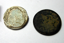 The ancient glass AF2284IB8-Liao-glass wei qi zi a pair of 1 6 cm3 1G