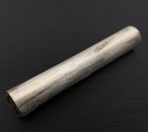 Old silverware R7824IB2-Qing Dynasty handmade old silver tube Silicified wood 52mm4 4g