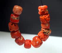 Original mine original stone CO5760U3-coral etched hole bead set of 8-10mm5 7g