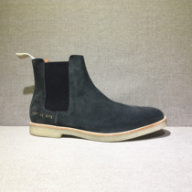 Chelsea5472 Deep Grey Chelsea Boots Pure Hand Solid Specific Boots Anti-Suede Leather Retro Boots