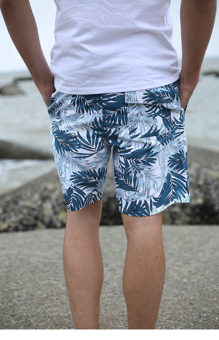 沙滩裤男宽松速干五分裤大码花裤衩泰国海边度假温泉泳裤休闲短裤