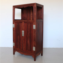 Wanli cabinet Ming style bright lattice cabinet square corner cabinet blood sandalwood wardrobe