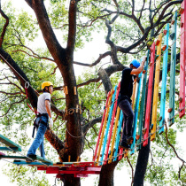 Large-scale equipment Jungle zipline Outdoor parent-child interactive expansion amusement project Jungle crossing factory customization