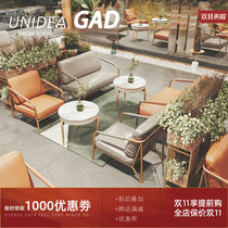 UNIDEA milk tea shop sofa table and chair combination cafe bar card seat sales office rest area restaurant card seat