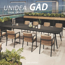 UNIDEA simple modern solid wood meeting table and chair combination negotiation long table large reception large board table