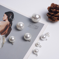 Pearl shirt buttons Black white womens clothes cardigan sweater decoration round small buttons Wild large buttons