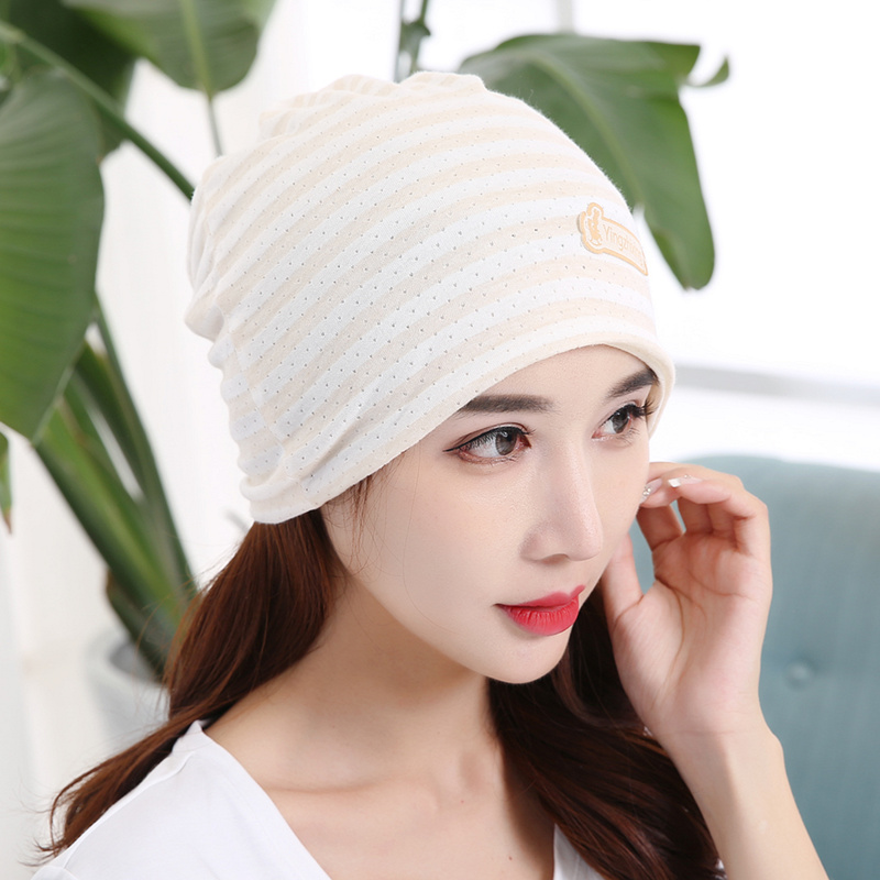Maternal postpartum confinement hat spring and autumn pregnant women headscarf windproof breathable fashion summer thin section spring and summer supplies