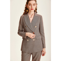 S0861 Original design womens plaid suit suit