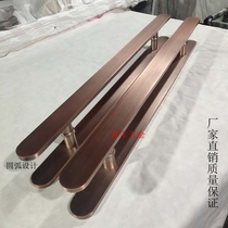 Modern black and white glass door handle hotel large door handle custom LOGO lettering wooden door sliding door armrest