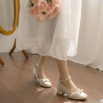 High heels women summer with dress Mary Jane shoes 2021 new gentle sweet and sweet shoes