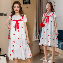 Pregnant woman online red suit 2021 new fashion models pregnant women with dress boomers minus the age for two sets of summer