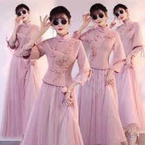 Chinese bridesmaids 2022 spring new bridesmaids to unite wedding girlfriends dress with slim retro Chinese style dress