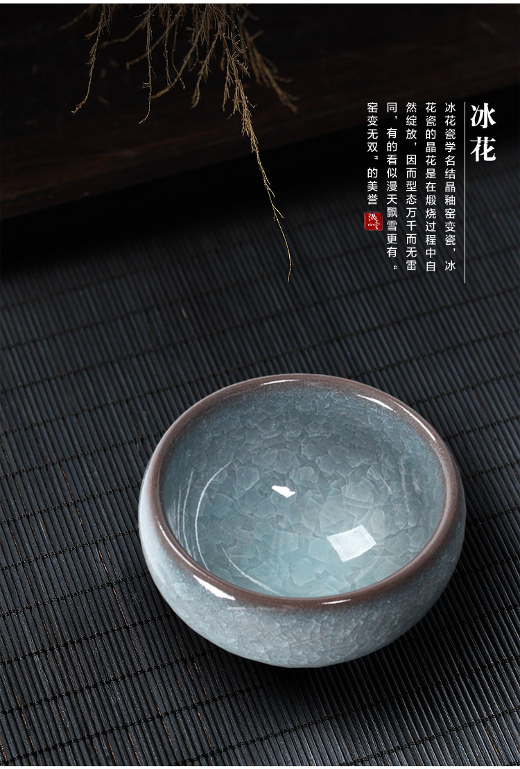 建阳建盏茶杯铁胎冰裂开片功夫茶具套装礼盒茶盏禅定杯主人品茗杯