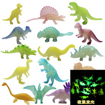 Luminous little dinosaur world simulation toy Jurassic fluorescent dinosaur soft rubber model baby know toy gift