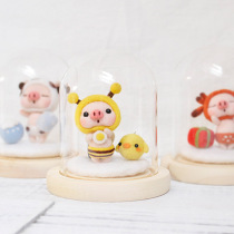 Wool Felt Diy Material Bag Handmade Christmas Christmas Gift Pendulum glass cover ultra cute piggy delivery tool