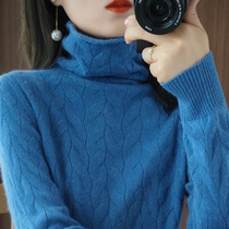 Denso 2022 new foreign gas heap neck sweater thick loose Korean style autumn and winter turtleneck bottoming knitwear
