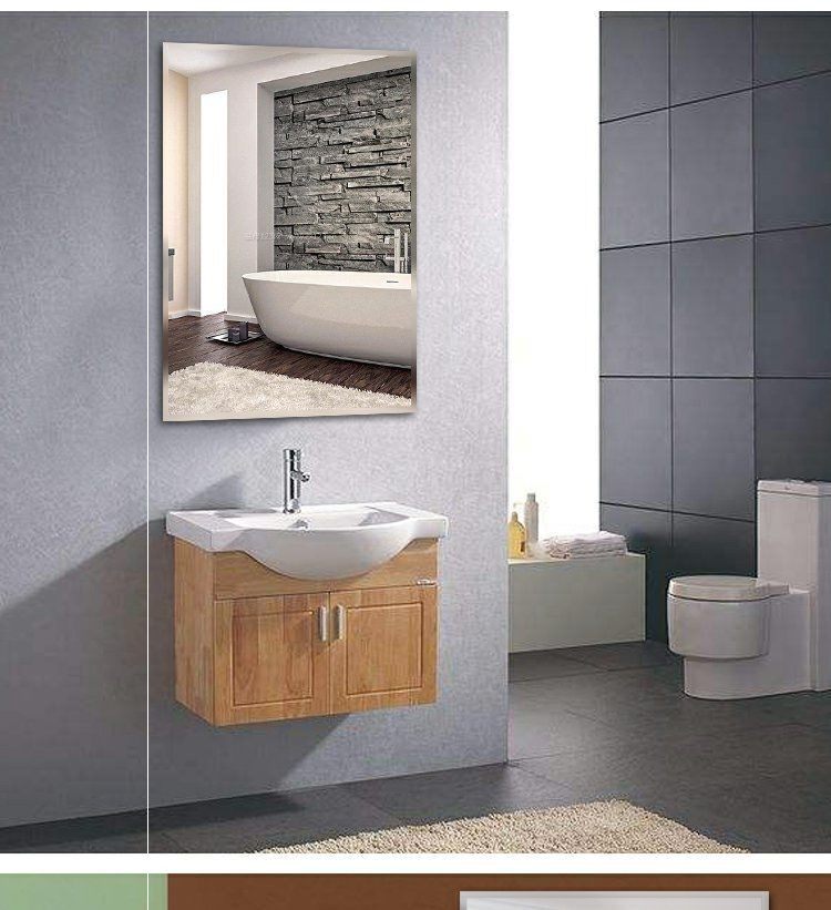 平面镜子墙壁宿舍挂梳妆自粘单片浴室镜台自贴墙面上的小块