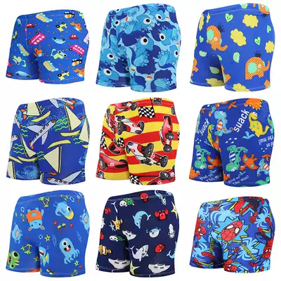 Boy swimming trunks cute cartoon baby swimsuit summer baby boy children flat corner hot spring swimming trunks set factory