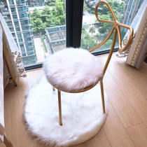 Nordic Mesh Red Butterfly Chair Ins Metal Iron Art Makeup Chair Bedroom Casual Chair Modern Simple Balcony Chair Fur Mat