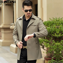 Middle-aged man jacket mid-term dad spring and autumn coat Senior man with thickened suit and autumn dress