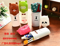 Toothbrush Storage Box Cartoon Small Bear Travel Student Residence Dorm Room Portable Dentistry Box Gift Customize Logo