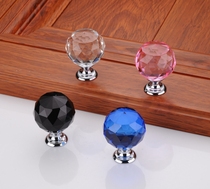 9K diamond wardrobe handle Crystal diamond cabinet wine cabinet door handle Drawer single hole modern simple small handle