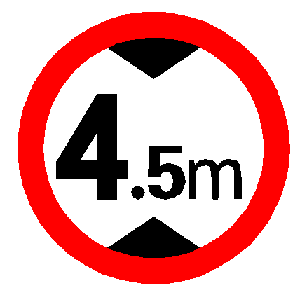 Limited height sign cards limit high ID cards speed limit 5 km reflective marking signage aluminium plate circular signs warning