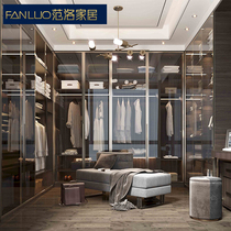 Van Lo Light Lavish Glass Door Combination Modern Wardrobe Custom Walk-in Cloakroom Bedroom All-house Design Set