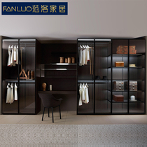 Light Extravagant Home Modern Minimalist Wardrobe Customised To Top Bedroom Overall Glass-cloakroom Flat Open Door Full House Set