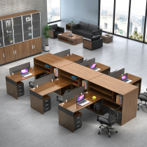 Office furniture simple modern staff Table 2 4 people Financial Office table and chair combination 6 staff station screen table