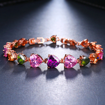 Korean fashion shining bracelet rope 925 silver adjustable tennis bracelet simple and fresh forest bracelet