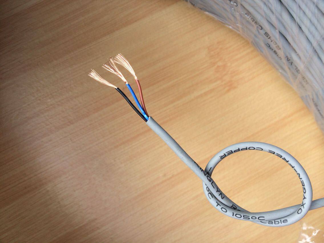 3芯信号线0.15平方 棕蓝黑 外径2.5mm 柔软耐折耐冻