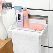 Shuangqing bathroom suction cup rack wall hanging cosmetics wall rack toilet toilet storage rack free of punching