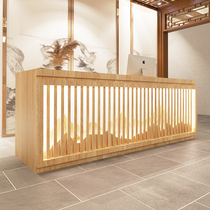 Retro new Chinese cash register bar table teahouse foot therapy ear picking health beauty restaurant hotel front desk reception desk