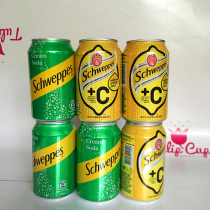 Hong Kong imports Schweppes jade spring cream soda soda soda C lemon taste 330ml * 12 jar
