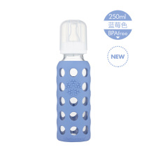 American lifefactory glass milk bottle with silicone sleeve non-slip and anti-fall drinking cup 120ml