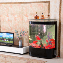 Fish tank aquarium household bottom filter ecological water-free glass 1 5 European-style dragon fish medium and large living room 1 2 meters