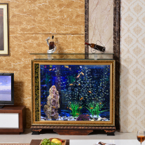 European-style bottom filter living room home eco-free water change custom ultra-white glass medium and large arowana aquarium