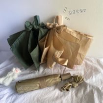 3fter small fresh pure colors ins pop color and rain dual-use umbrellas manually folded sunshades male and female couples umbrella