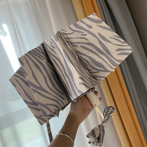 3fter Warm Grey Zebra Automatic Sun Umbrella accessories Color Anti-UV Increase Black Glue Clear Rain Dual-use Folding Umbrella