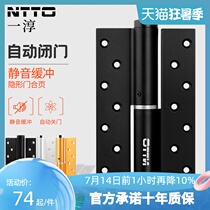 Japan invisible door hinge Hydraulic automatic closing secret door closer Silent damping buffer automatic rebound hinge
