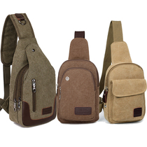 Canvas Mens Chest Bag Mens Shoulder Cross Leisure Small Chest Korean Fashion Mens Backpack Sports running bag