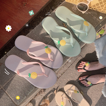Mystery Ying Flip-flops summer outside wear cute fashion clip foot non-slip sandals female Korean version of seaside flat sandals