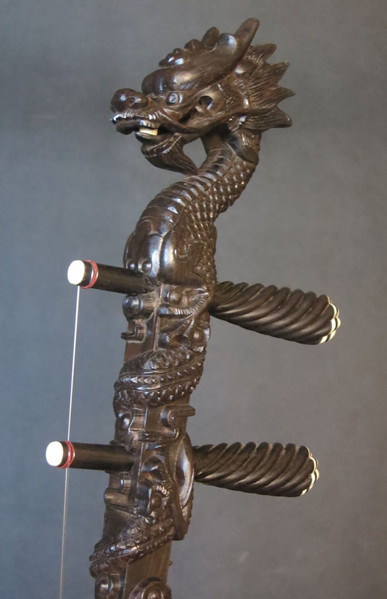 长尧牌 旧料老红木龙头越胡 主胡越剧二胡民族乐器配琴弦码子弓_好物