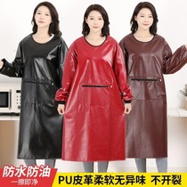 Waterproof Oil Resistant Dirty Leather Hoodie Plus Size Plus Size Long Sleeve Waterproof Apron Unisex Backwear Workwear Circumference Waist