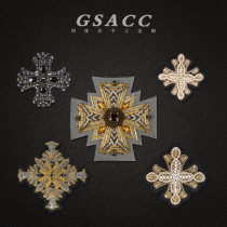 Academic style Baroque Rococo style clothes cloth patch brooch bag embroidery logo custom personality badge custom